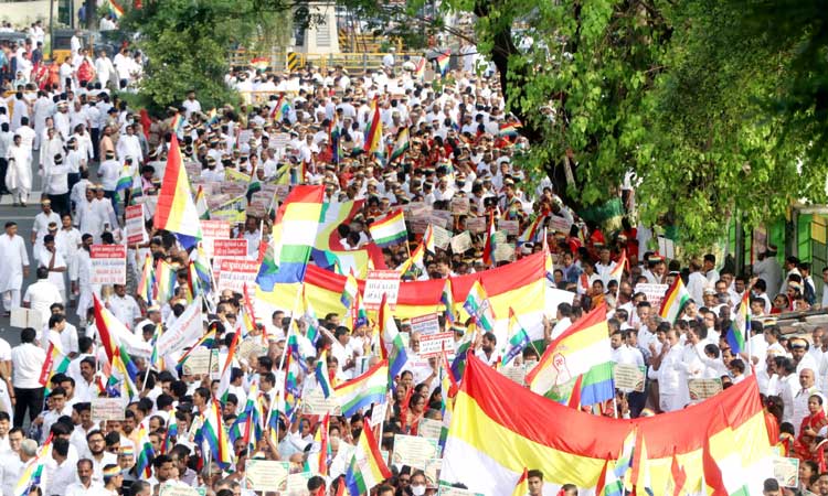 குஜராத்தில் ஜெயின் ஆலயத்தை சுற்றுலா தலமாக மாற்ற எதிர்ப்பு - சென்னையில் ஜெயின் சமூகத்தினர் ஊர்வலம்