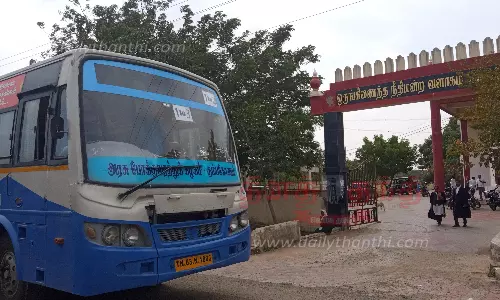 நஷ்டஈடு வழங்காததால் அரசு பஸ் ஜப்தி நஷ்டஈடு வழங்காததால் அரசு பஸ் ஜப்தி