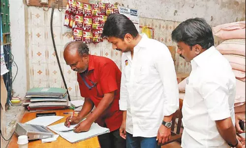 ரேஷன் கடையில் அமைச்சர் உதயநிதி ஸ்டாலின் திடீர் ஆய்வு