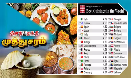 சிறந்த உணவுகள் பட்டியலில்... இந்தியாவிற்கு இடம் உண்டா...?
