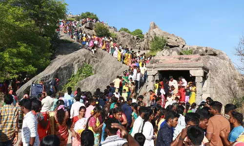 பனமலைப்பேட்டை மலைக்கோவிலில் குவிந்த பொதுமக்கள்