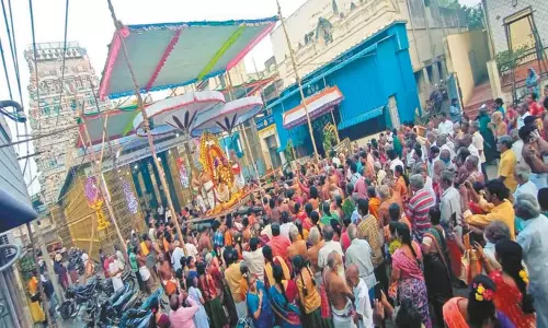 தை பிரம்மோற்சவத்தையொட்டி வீரராகவ பெருமாள் கோவிலில் கருட சேவை