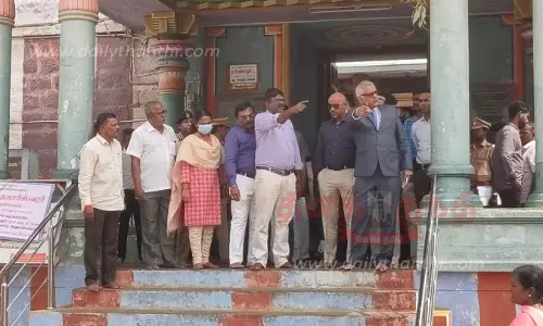 கோகுல்ராஜ் கொலை வழக்கு:திருச்செங்கோடு அர்த்தநாரீஸ்வரர் கோவிலில் நீதிபதிகள் ஆய்வு