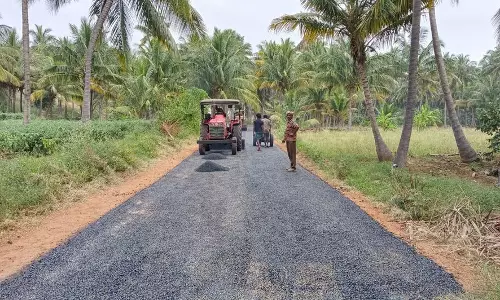 கடமலைக்குண்டு அருகேரூ.19½ லட்சத்தில் சாலை அமைக்கும் பணி