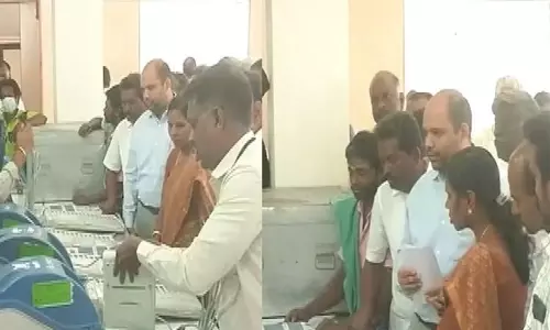 ஈரோடு கிழக்கு சட்டமன்ற தொகுதியில் மாதிரி மின்னணு வாக்குப்பதிவு