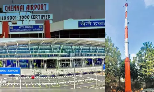 சென்னை விமான நிலையத்தில் ரூ.10 கோடியில் 135 அடி உயரத்தில் தகவல் தொழில்நுட்ப கோபுரம் சென்னை விமான நிலையத்தில் ரூ.10 கோடியில் 135 அடி உயரத்தில் தகவல் தொழில்நுட்ப கோபுரம்