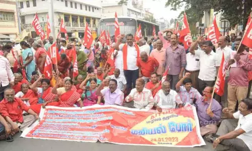 ஏ.ஐ.டி.யு.சி. தொழிற்சங்கத்தினர் 170 பேர் கைது