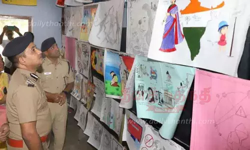 போதை பொருட்கள் எதிர்ப்பு விழிப்புணர்வு ஓவிய கண்காட்சி