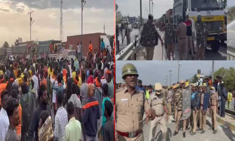 கிருஷ்ணகிரி: எருது விடும் விழாவிற்கு அனுமதி மறுத்ததை கண்டித்து மக்கள் சாலைமறியல்- போலீசார் தடியடி