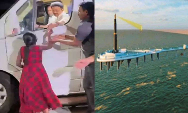 அய்யா....அய்யா... இதை கருணாநிதியின் நினைவிடத்தில் வெச்சுருங்க: முதல்-அமைச்சரிடம் பேனா வழங்கி கோரிக்கை வைத்த சிறுமி...!