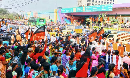 முதல்-அமைச்சர் மு.க.ஸ்டாலினுக்கு எழுச்சிமிகு வரவேற்பு