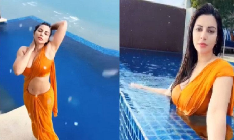 நீச்சல் குளத்தையே சூடேற்றும் நடிகை ஷாமா சிக்கந்தரின் புகைப்படங்கள்...