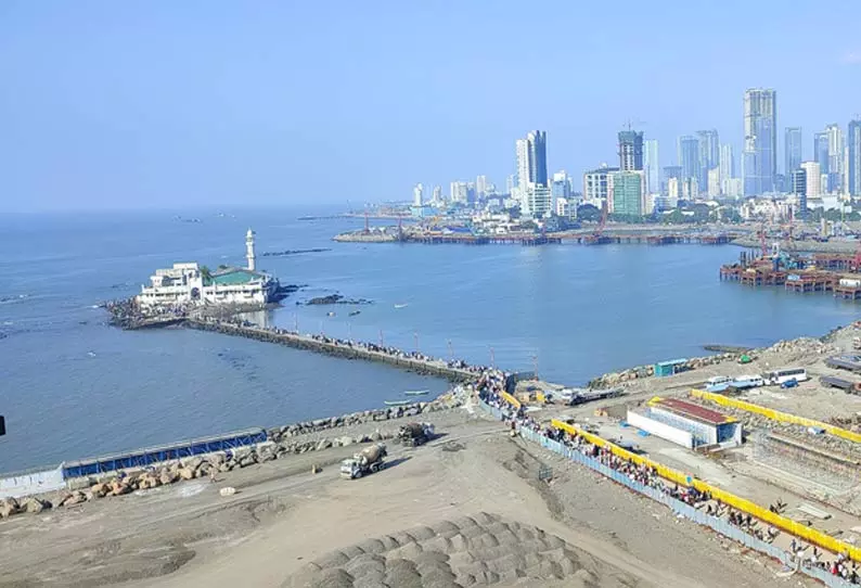 மும்பை கடற்கரை சாலை பணி 69 சதவீதம் நிறைவு மும்பை கடற்கரை சாலை பணி 69 சதவீதம் நிறைவு