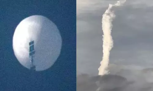 அமெரிக்கா:  அணுசக்தி தளம் அருகே வெடிவிபத்து வீடியோ... மற்றொரு சீன உளவு பலூன்; அடுத்தடுத்து பரபரப்பு