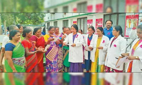 ஓமந்தூரார் அரசு ஆஸ்பத்திரியில் புற்றுநோய் தின விழிப்புணர்வு நிகழ்ச்சி - கல்லூரி முதல்வர் ஜெயந்தி பங்கேற்பு