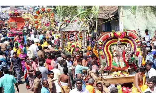 வயலூர் முருகன் உள்ளிட்ட 5 சுவாமிகள் சந்திப்பு நிகழ்ச்சி வயலூர் முருகன் உள்ளிட்ட 5 சுவாமிகள் சந்திப்பு நிகழ்ச்சி