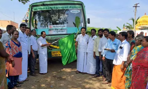 விக்கிரவாண்டி வழியாககொங்கராம்பூண்டியில் இருந்து விழுப்புரத்துக்கு அரசு பஸ் சேவைபுகழேந்தி எம்.எல்.ஏ. தொடங்கி வைத்தார்