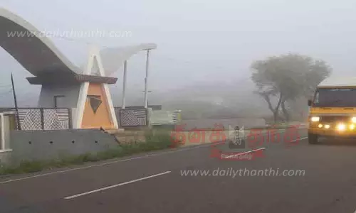 சிவகாசி பகுதியில் கடும் பனி