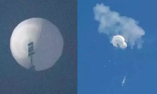 அமெரிக்காவில் சுட்டு வீழ்த்தப்பட்ட சீன பலூன்; இந்தியாவையும் உளவு பார்த்ததாக தகவல்