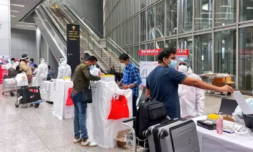 6 நாடுகளில் இருந்து இந்தியா வரும் விமான பயணிகளுக்கு ஆர்.டி.பி.சி.ஆர் பரிசோதனை கட்டாயம் இல்லை என மத்திய அரசு அறிவிப்பு