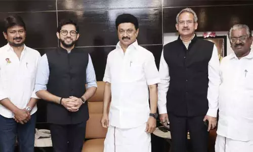 முதல் அமைச்சர் மு.க. ஸ்டாலின்  - ஆதித்ய தாக்கரே சந்திப்பு