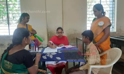 புதுச்சத்திரத்தில் மாற்றுத்திறனாளிகளுக்கான மருத்துவ முகாம்