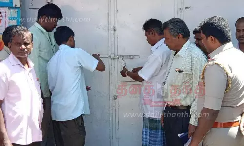 வாடகை செலுத்தாத 3 கடைகளுக்குசீல்