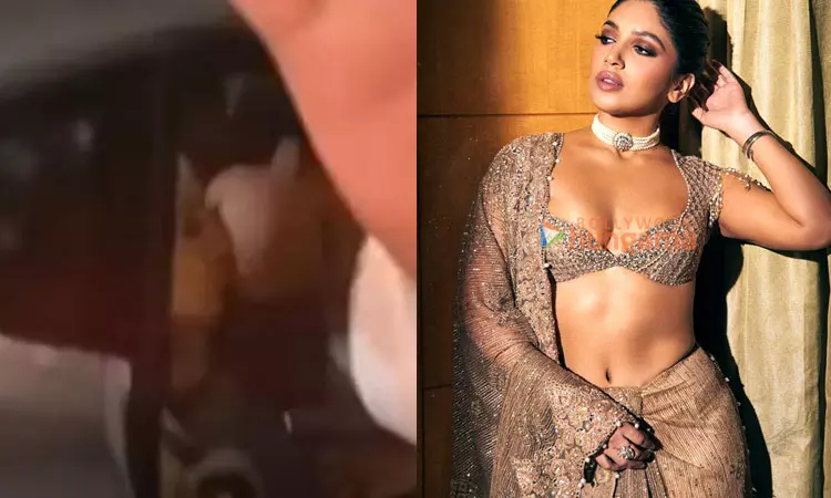 காருக்குள் மர்ம நபருக்கு லிப் லாக் பிரபல நடிகை...!