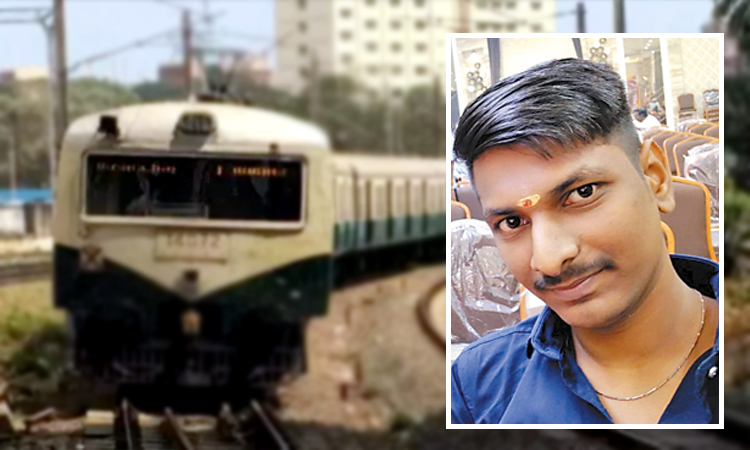 திருவொற்றியூர் ரெயில் நிலையம் அருகே மின்சார ரெயில் மோதி வாலிபர் பலி