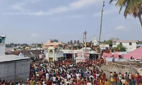 குண்டம் திருவிழா கொடியேற்றத்துடன் தொடங்கியது