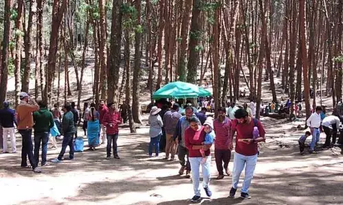 கொடைக்கானலில் குவிந்த சுற்றுலா பயணிகள் கொடைக்கானலில் குவிந்த சுற்றுலா பயணிகள்