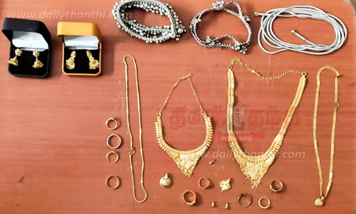 வீட்டின் கதவை உடைத்து நகை, வெள்ளி பொருட்கள் திருட்டு வீட்டின் கதவை உடைத்து நகை, வெள்ளி பொருட்கள் திருட்டு