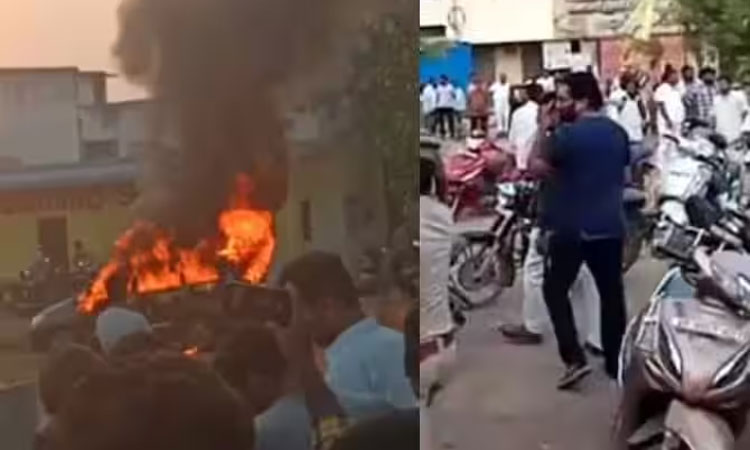 ஆந்திராவில் தெலுங்கு தேசம் கட்சி அலுவலகத்தை சூறையாடிய  மர்ம நபர்கள்...!