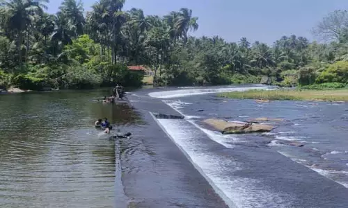 ஆழியாறு தடுப்பணையில் ஆபத்ைத உணராமல் ஆனந்த குளியல் போடும் சுற்றுலா பயணிகள்