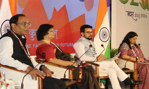 உலக சவால்களுக்கு தீர்வு காண்பதில் ஜி20 நாடுகள் முக்கிய பங்காற்றும்; மத்திய மந்திரி அனுராக் தாக்கூர் பேச்சு உலக சவால்களுக்கு தீர்வு காண்பதில் ஜி20 நாடுகள் முக்கிய பங்காற்றும்; மத்திய மந்திரி அனுராக் தாக்கூர் பேச்சு