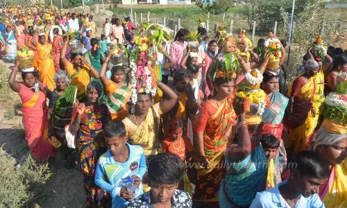 பக்தர்கள் பால்குடம் எடுத்து ஊர்வலம்