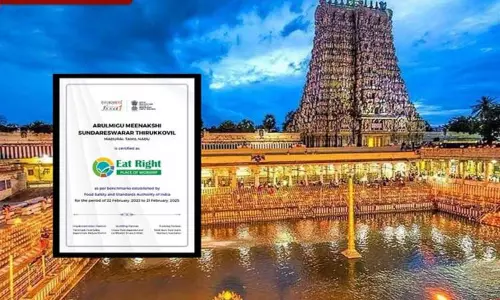 மதுரை மீனாட்சியம்மன் கோயிலுக்கு தரச்சான்று வழங்கியது இந்திய உணவு பாதுகாப்புத்துறை