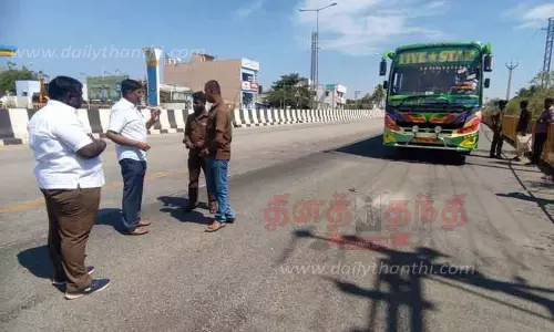 கிணத்துக்கடவு ஊருக்குள் வராமல் மேம்பாலத்தில் சென்ற 2 தனியார் பஸ்களுக்கு அபராதம்-வட்டார போக்குவரத்து அதிகாரி நடவடிக்கை