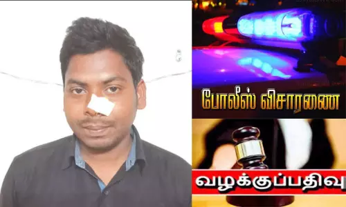 4 வழிச்சாலை பணியில் ஈடுபட்டிருந்த வடமாநில தொழிலாளி திருபுவனையில்  தாக்கப்பட்டார்; 3 பேருக்கு வலைவீச்சு