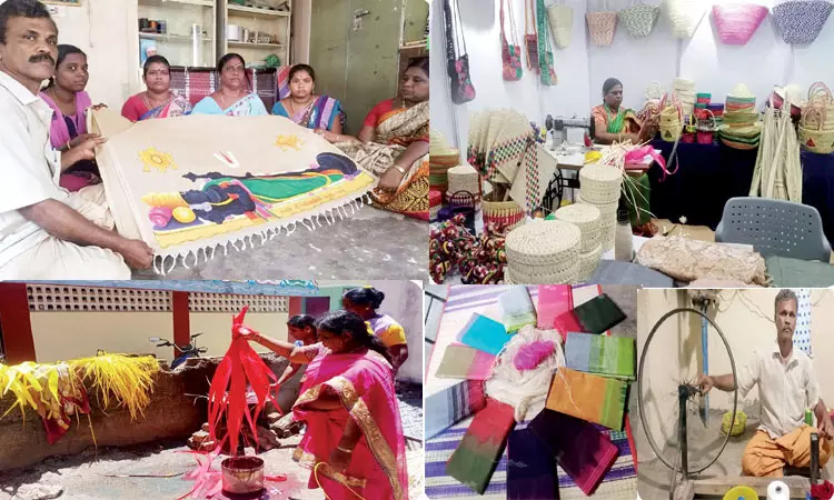 பளபளக்கும் மறுசுழற்சி சேலைகள்...! பளபளக்கும் மறுசுழற்சி சேலைகள்...!