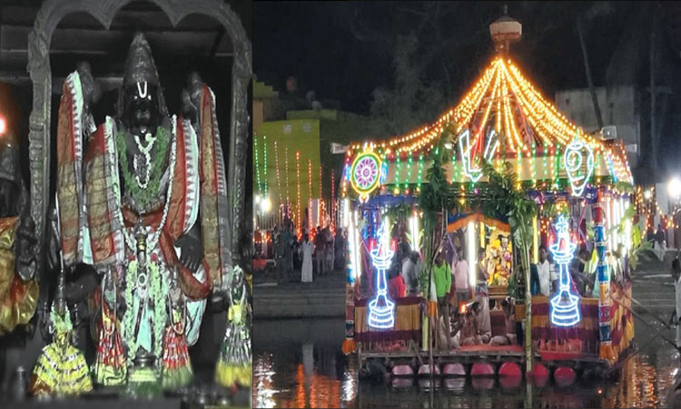 சிங்கப்பெருமாள் கோவில் பாடலாத்ரி நரசிம்ம பெருமாள் கோவில் தெப்பத்திருவிழா