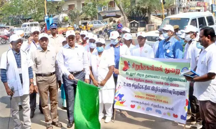 கடலூரில் உலக சிறுநீரக தின விழிப்புணர்வு பேரணி கலெக்டர் பாலசுப்பிரமணியம் தொடங்கி வைத்தார்