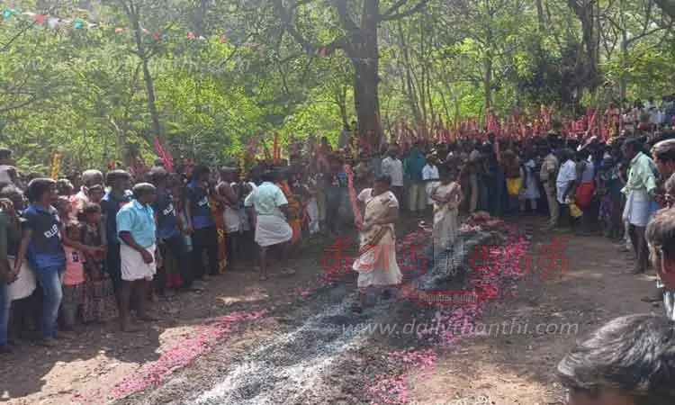 பெருமாள்பாளையம்கொம்பு தூக்கி அம்மன் கோவில் குண்டம் விழா