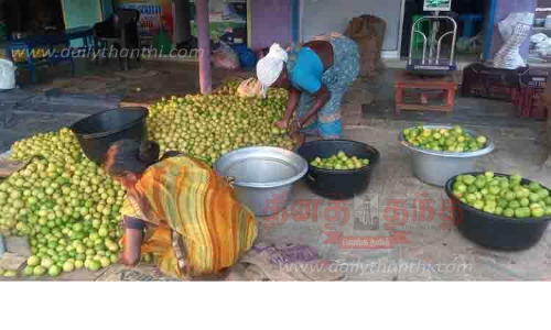 எலுமிச்சை பழங்கள் கிலோ ரூ.60-க்கு விற்பனை