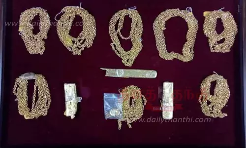 கோவை விமான நிலையத்தில் ரூ.3.8 கோடி தங்கம் பறிமுதல்