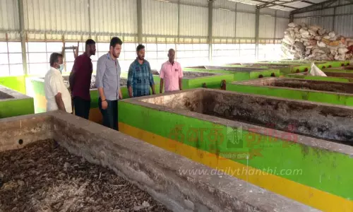 உரக்கிடங்கில் தூய்மை இந்தியா திட்ட அதிகாரிகள் ஆய்வு