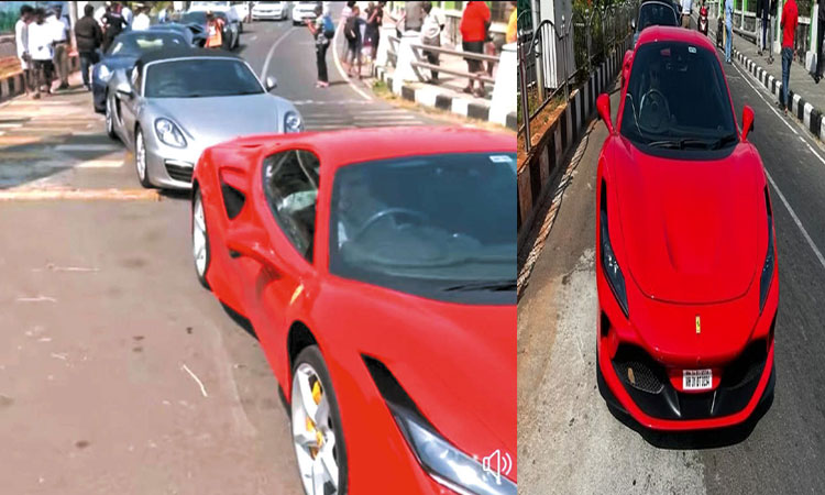 சினிமாவில் வருவது போல காமராஜர் சாலையில் அணிவகுத்து வந்த சொகுசு கார்களுக்கு அபராதம்