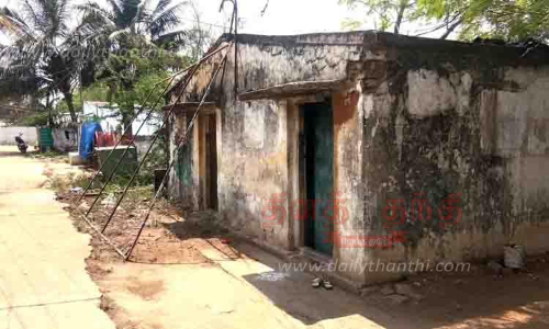 விராலிமலையில் சேதமடைந்த வீடுகளில் வசிக்கும் ஆதிதிராவிட மக்கள்