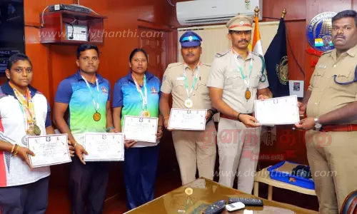 மாநில தடகள போட்டியில் நாமக்கல் போலீசார் சாதனை