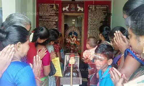 பூமாதேவி கோவிலில் அன்னதான பூஜை